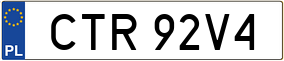 Trailer License Plate